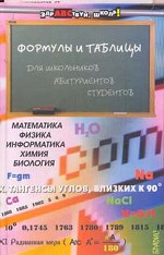 Формулы и таблицы для школьников, абитуриентов, студентов
