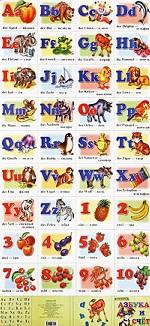 Азбука и счет. Плакат