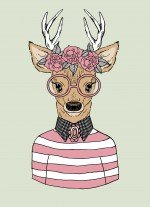 Олень в розах. Блокнот для записей