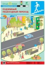 Наглядное пособие. Азбука дорожного движения. Плакат №19. Подземный пешеходный переход