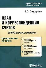 План и корреспонденция счетов. 10 000 типовых проводок