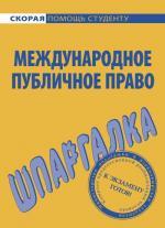 Шпаргалка по международному публичному праву