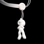 Подвеска для телеф. - "Счастье М Пи" (цвет: белый)