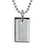 Кулон с бриллиантами. Бриллиант 3Кр-57-0,03 4/4 Б, Серебро 925