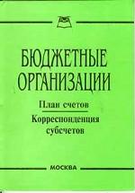 Бюджетные организации. План счетов. Корреспонденция субсчетов